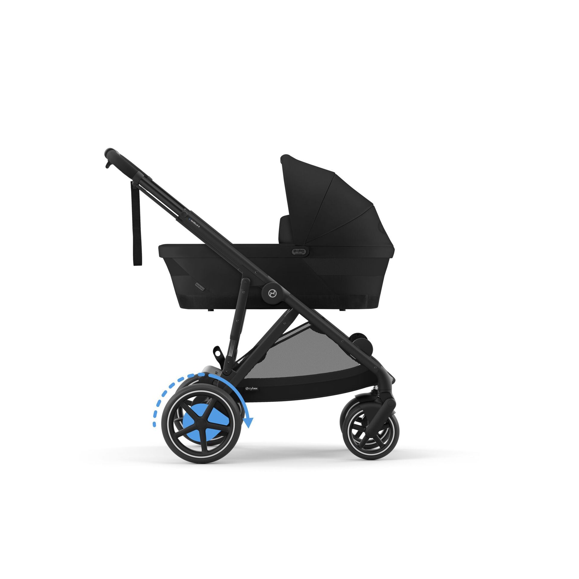Cybex® Otroški voziček e-Gazelle™ S Moon Black (Black Frame) Cybex