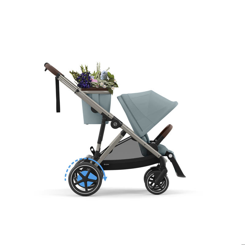 Cybex® Otroški voziček e-Gazelle™ S Stormy Blue (Taupe Frame) Cybex