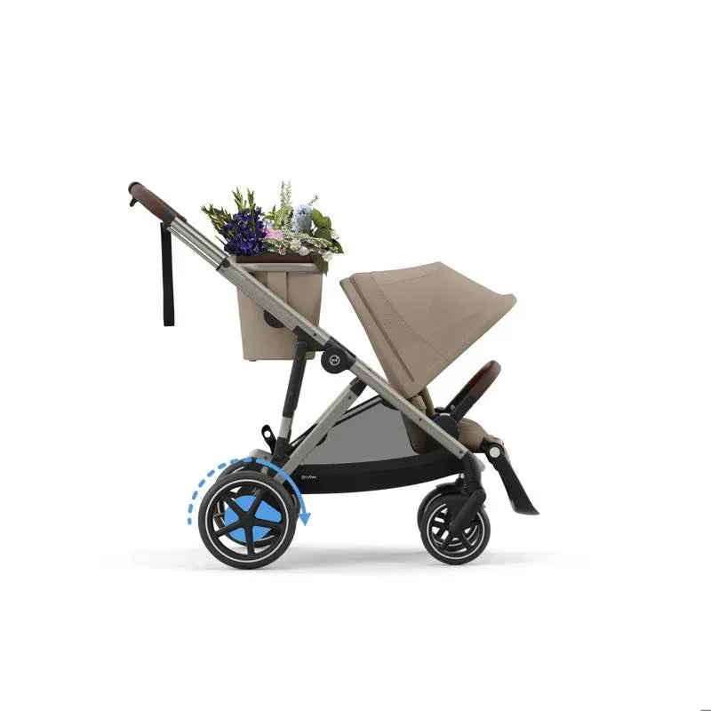 Cybex® Otroški voziček e-Gazelle™ S Almond Beige (Taupe Frame) Cybex