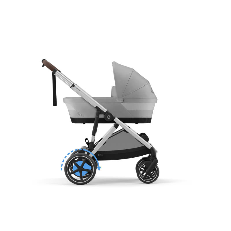 Cybex® Otroški voziček e-Gazelle™ S Stone Grey (Silver Frame) Cybex