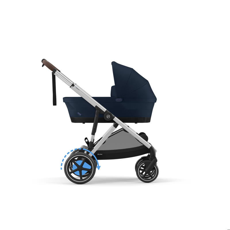 Cybex® Otroški voziček e-Gazelle™ S Ocean Blue (Silver Frame) Cybex