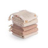 Mushie® Muslin Cotton Washcloth 5-Pack - Rainbow 30x30