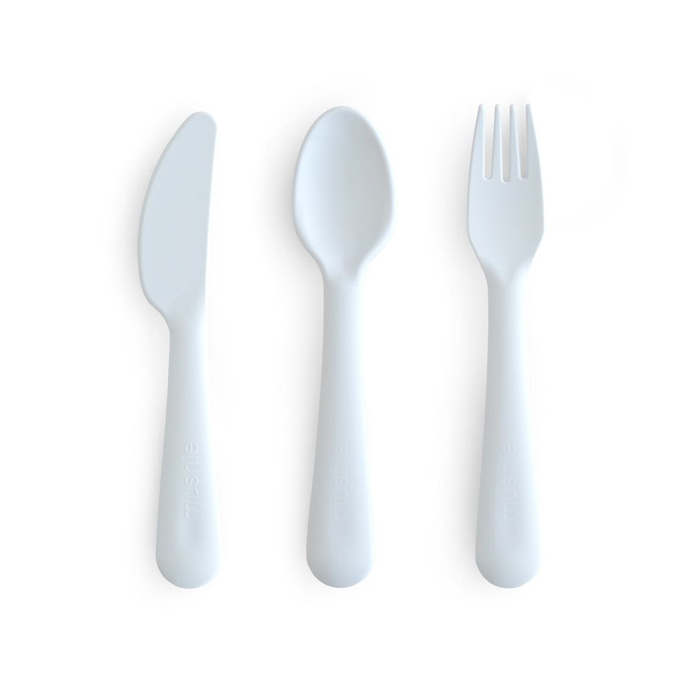 Mushie® Otroški pribor 3-delni Powder Blue Mushie
