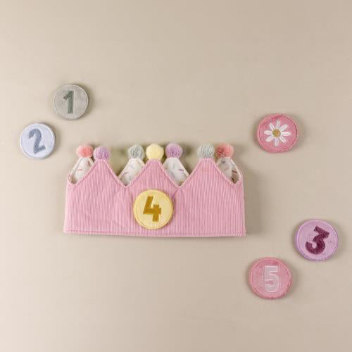 Little Dutch® Rojstnodnevna krona s številkami Pink Little Dutch