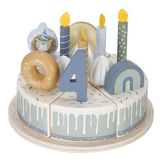 Little Dutch® Lesena rojstnodnevna torta Blue Little Dutch
