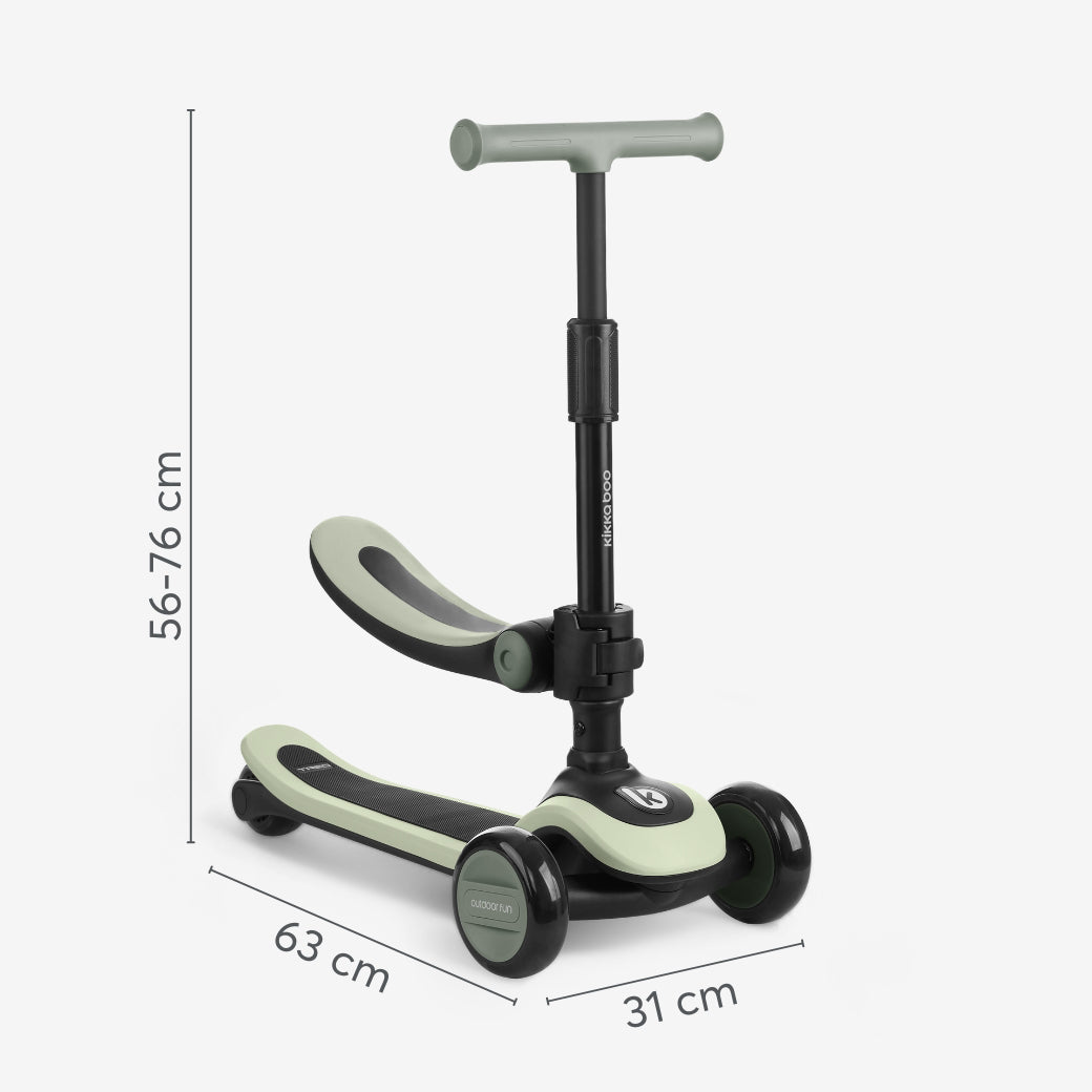 KikkaBoo® Otroški poganjalec/skiro 2v1 Treo Beige KikkaBoo