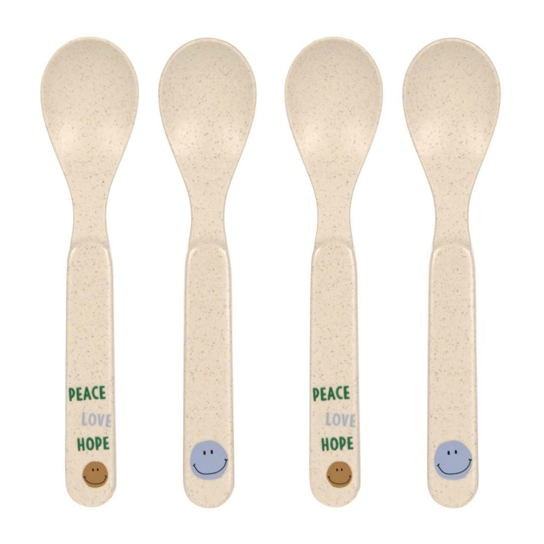 Lässig® Žlica 4 kos Happy Rascals Smile Sky Blue Lässig