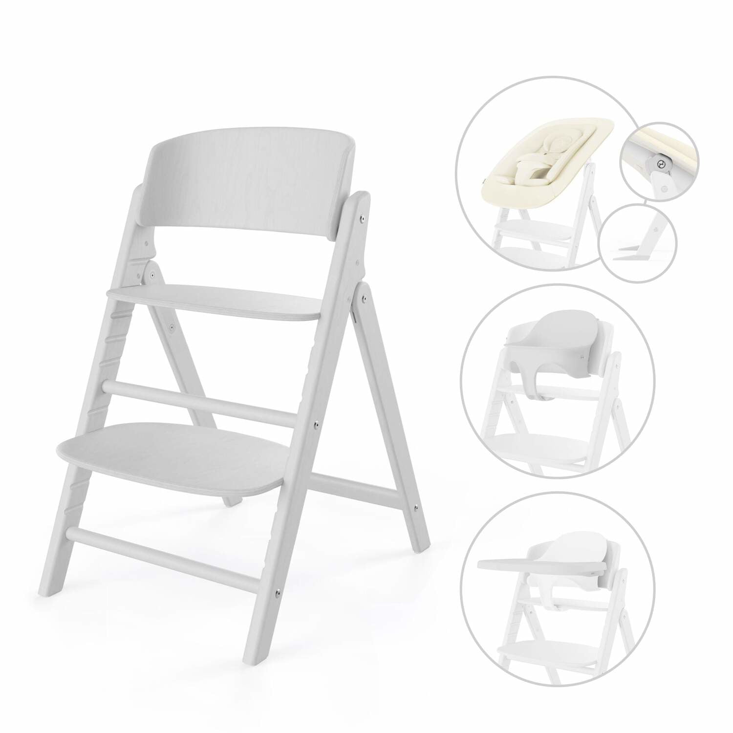 Cybex® Otroški stolček za hranjenje Click&Fold 4v1 White Cybex