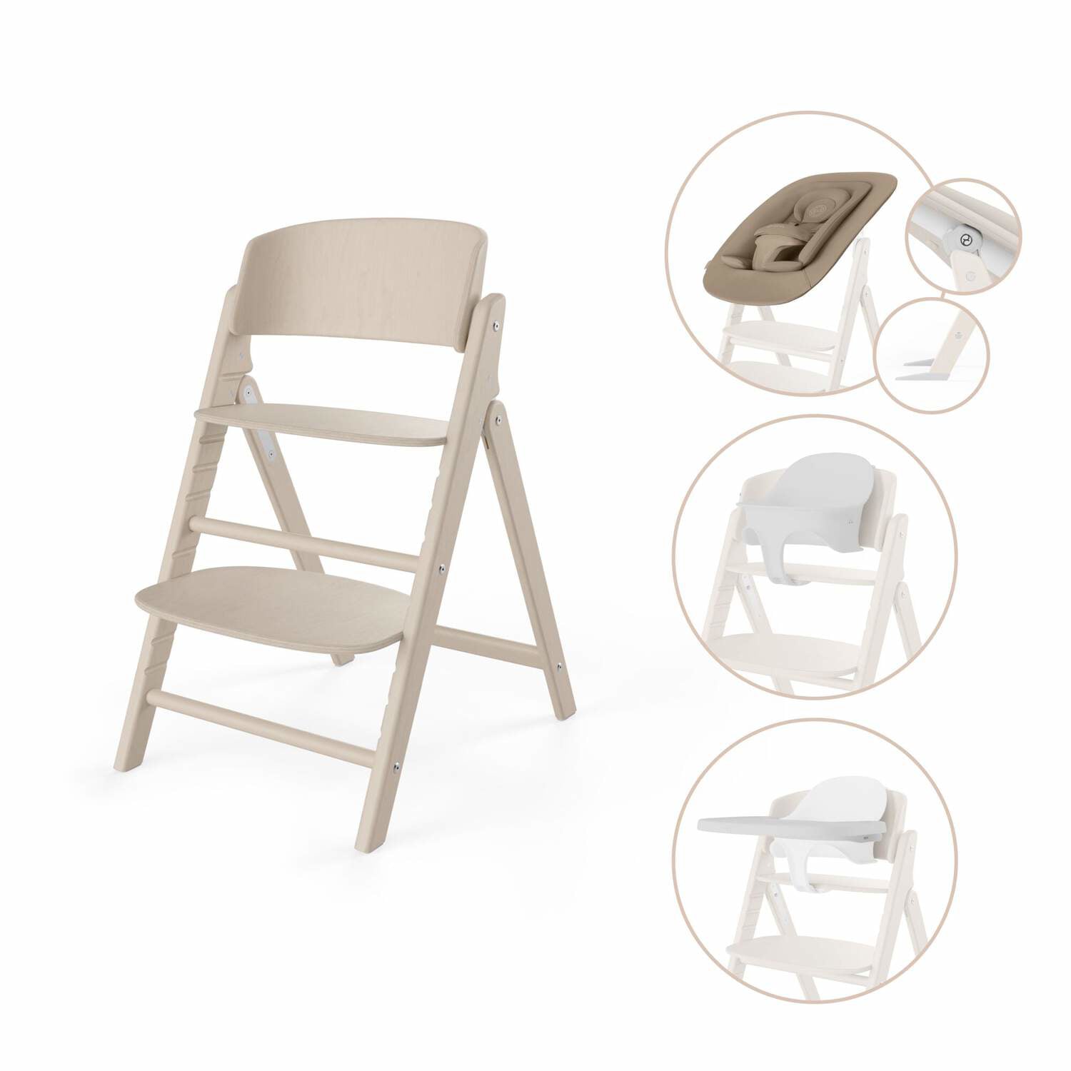 Cybex® Otroški stolček za hranjenje Click&Fold 4v1 All Natural Cybex