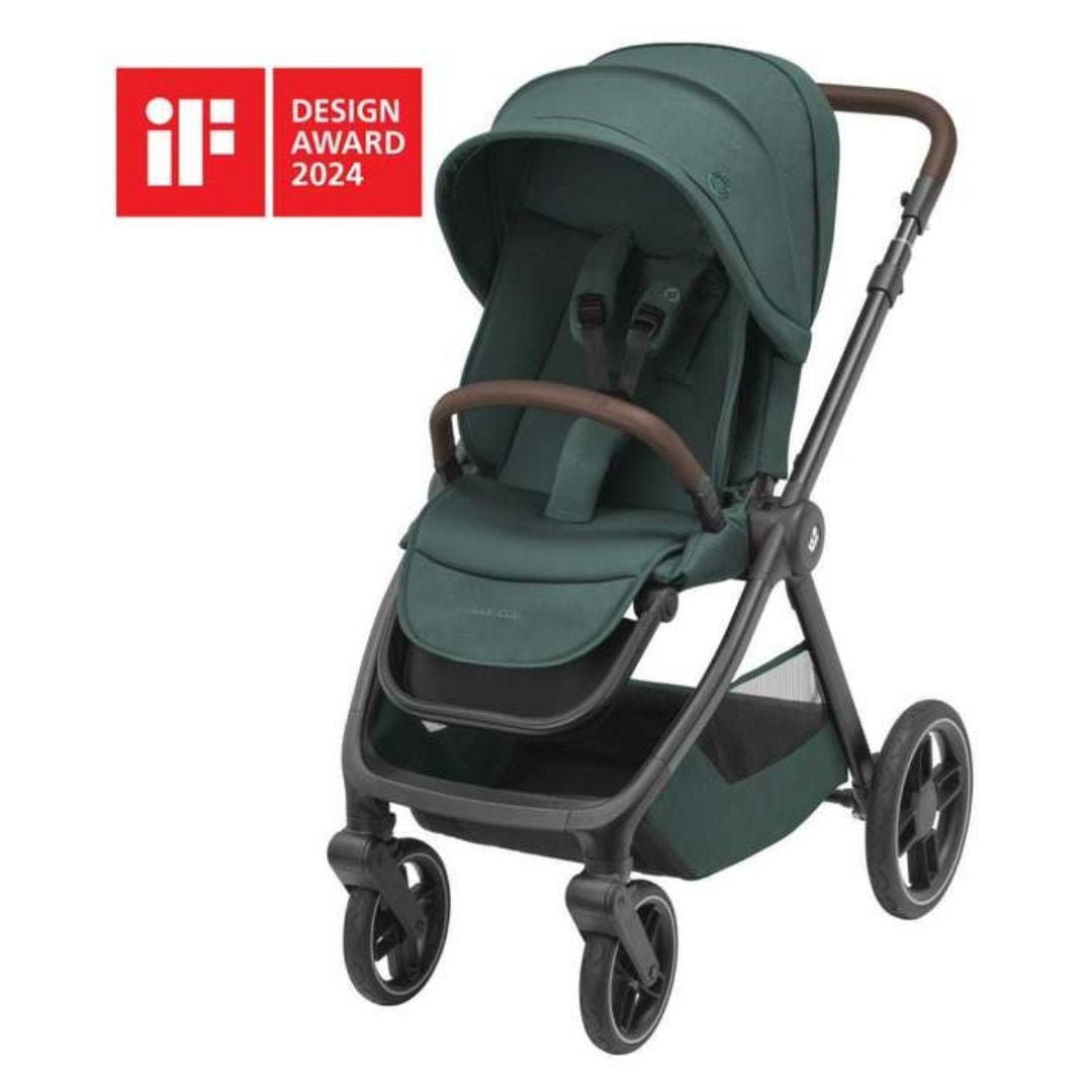 Maxi Cosi® Otroški voziček s sedežno enoto dark frame + dark brown leather Oxford Essential Green Maxi Cosi