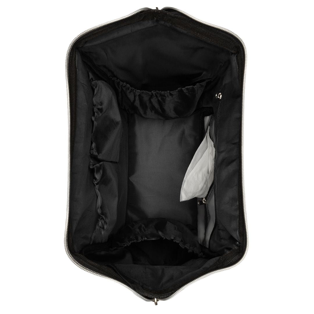KikkaBoo® Previjalni nahrbtnik Siena Black & Silver 2025 KikkaBoo