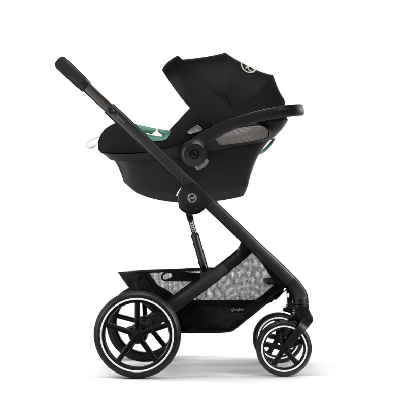 Cybex® Otroški voziček 3v1 Balios S Lux + Avtosedež Cloud G Moon Black (+ Rain cover) Cybex