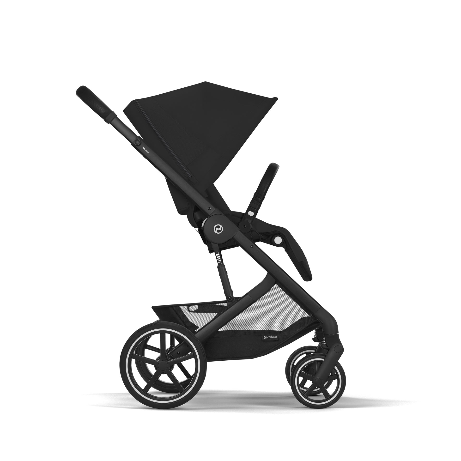 Cybex® Otroški voziček 3v1 Balios S Lux + Avtosedež Cloud G Moon Black (+ Rain cover) Cybex