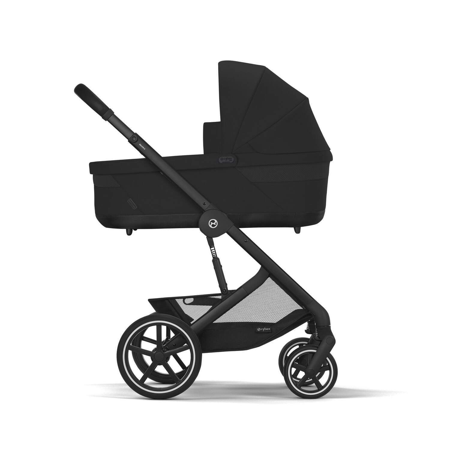 Cybex® Otroški voziček 3v1 Balios S Lux + Avtosedež Cloud G Moon Black (+ Rain cover) Cybex