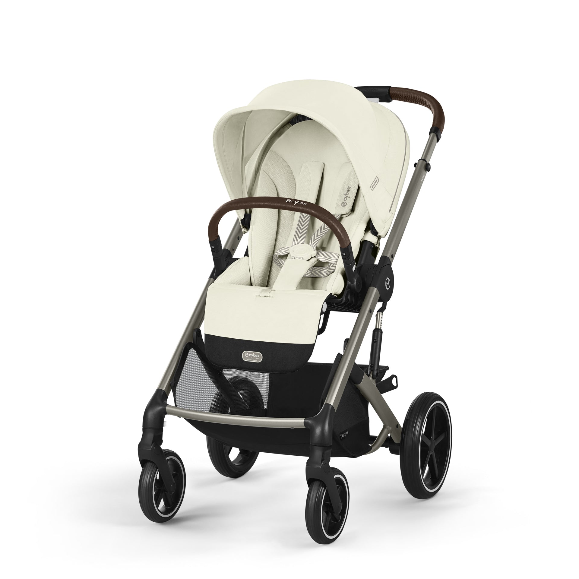 Cybex® Otroški voziček 3v1 Balios S Lux + Avtosedež Cloud G Seashell Beige (+ Rain cover) Cybex