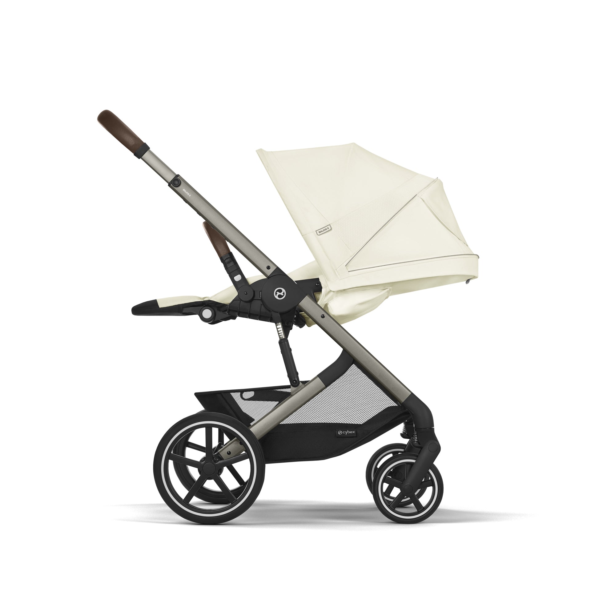 Cybex® Otroški voziček 3v1 Balios S Lux + Avtosedež Cloud G Seashell Beige (+ Rain cover) Cybex