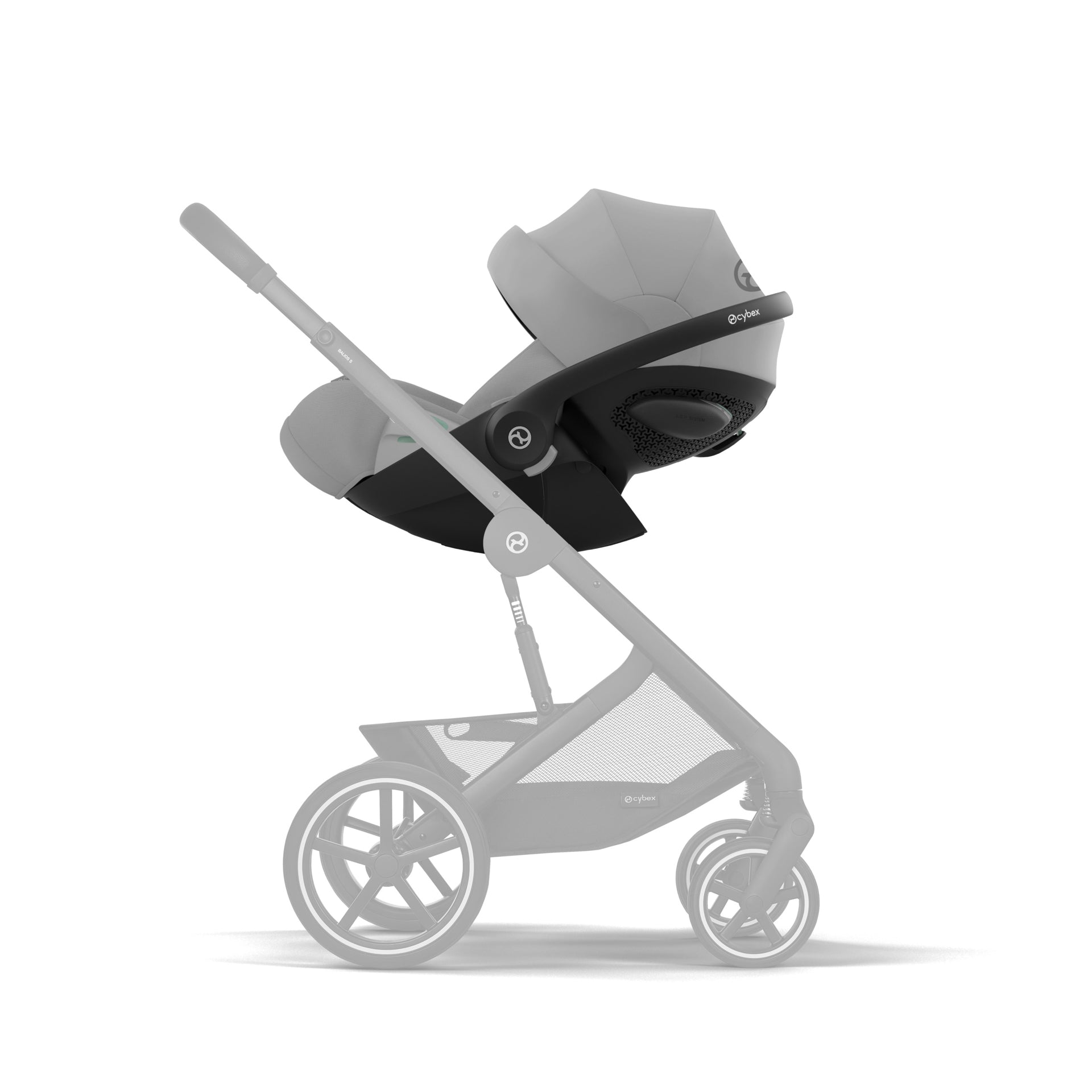 Cybex® Otroški voziček 4v1 Balios S Lux + Avtosedež Cloud G + IsoFix baza G Stone Grey Cybex
