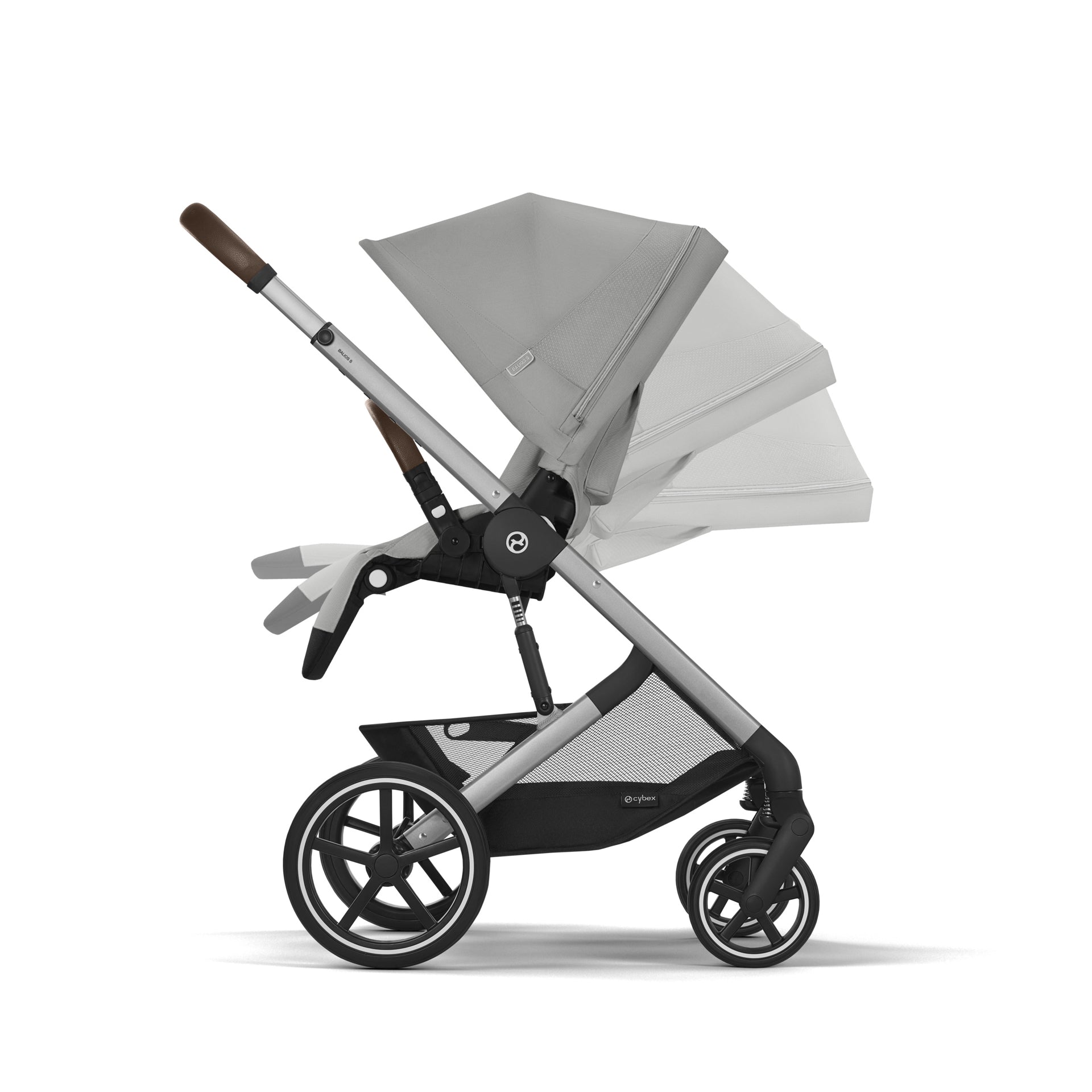 Cybex® Otroški voziček 4v1 Balios S Lux + Avtosedež Cloud G + IsoFix baza G Stone Grey Cybex
