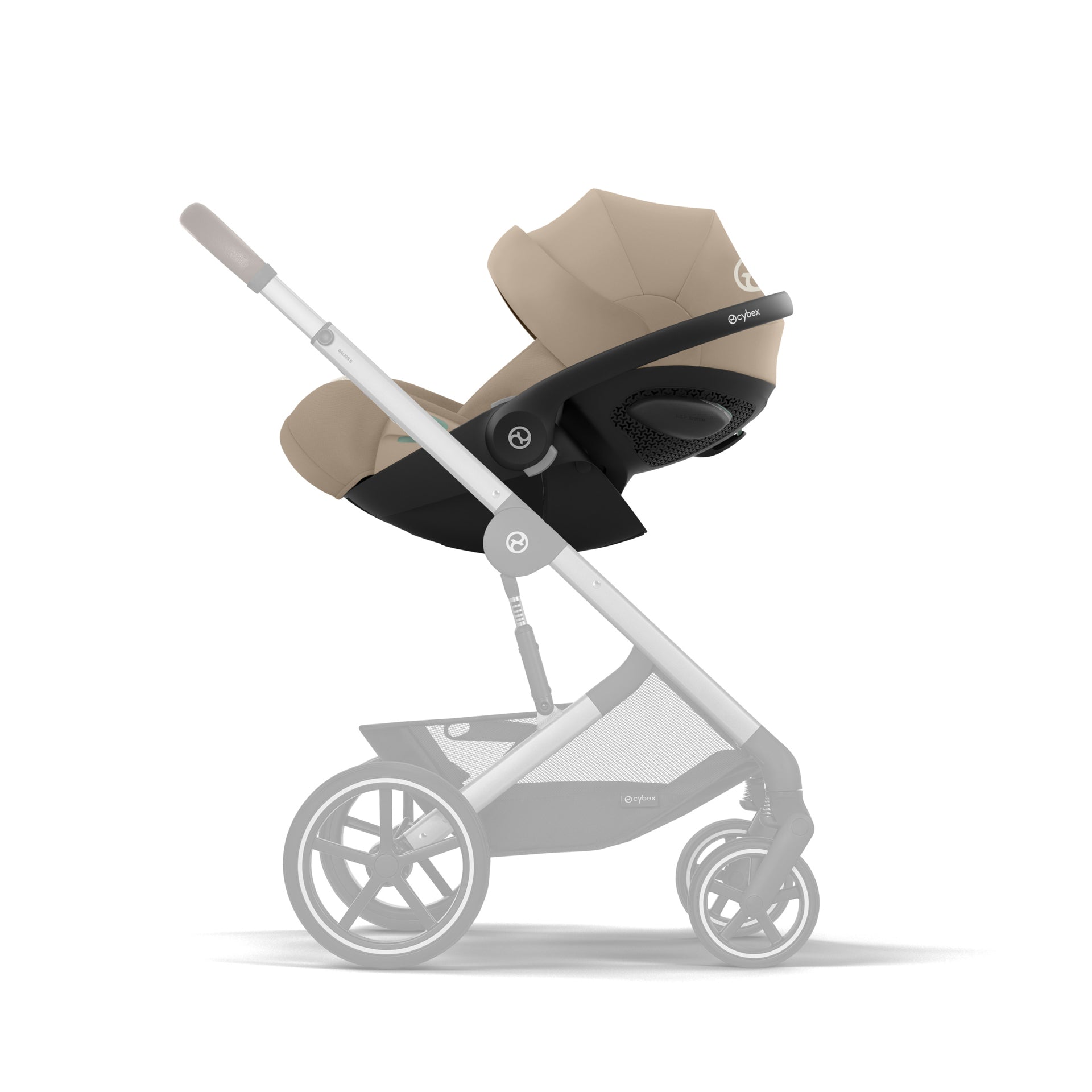 Cybex® Otroški voziček 4v1 Balios S Lux + Avtosedež Cloud G + IsoFix baza G Almond Beige Cybex