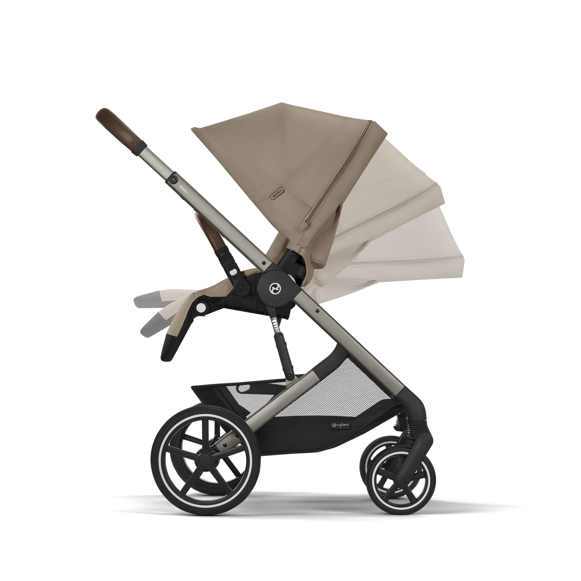 Cybex® Otroški voziček 4v1 Balios S Lux + Avtosedež Cloud G + IsoFix baza G Almond Beige Cybex