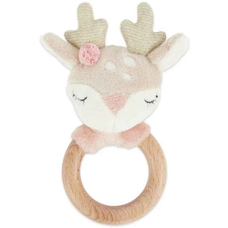 Bieco® Rattle Toy with teething ring Fawn