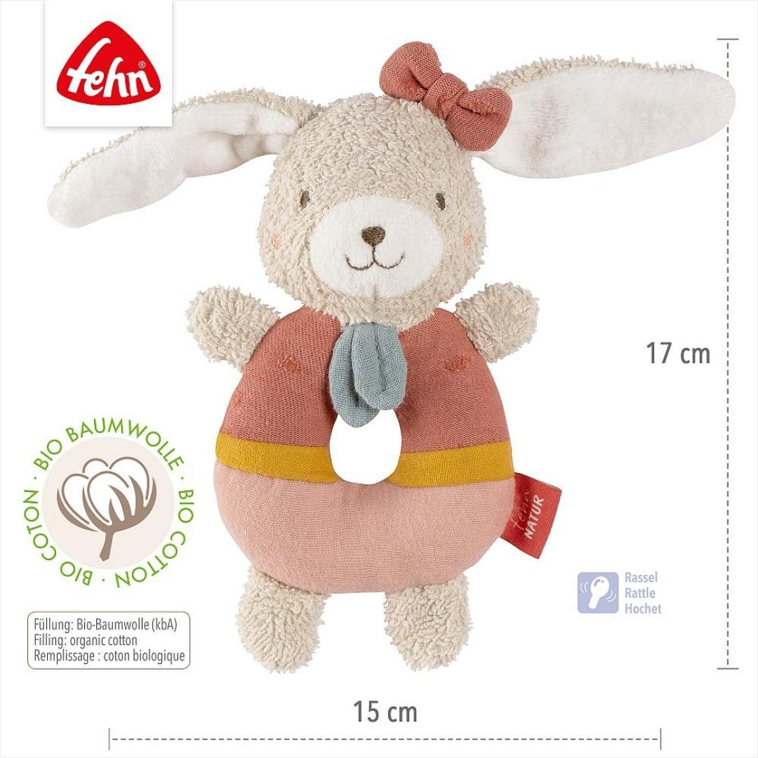 Fehn® Ropotuljica zajček Natur Fehn