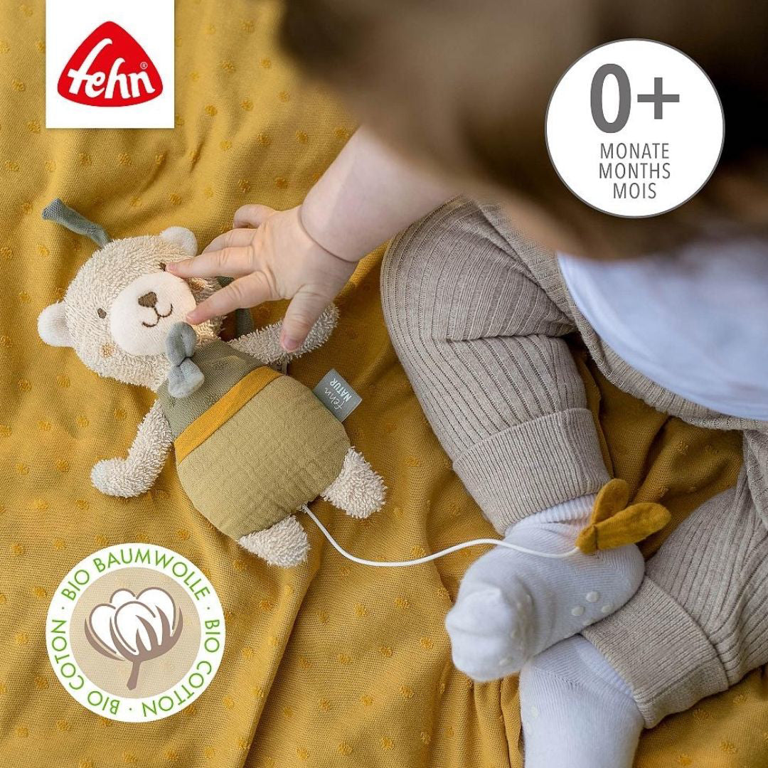 Fehn® Glasbena obešanka Medvedek Natur Fehn
