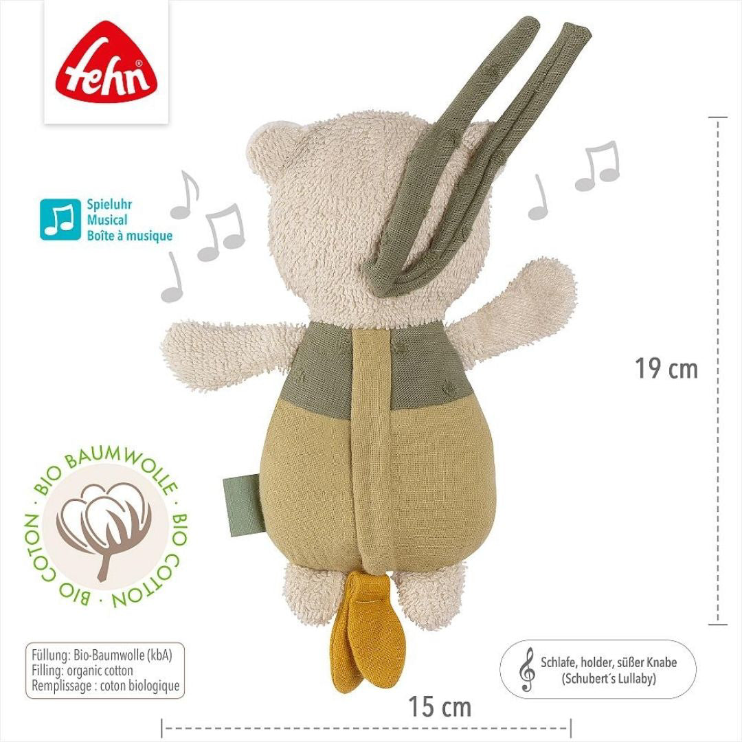 Fehn® Glasbena obešanka Medvedek Natur Fehn