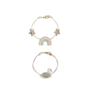 Rockahula® Set zapestnic Enchanted Rainbow And Swan Rockahula