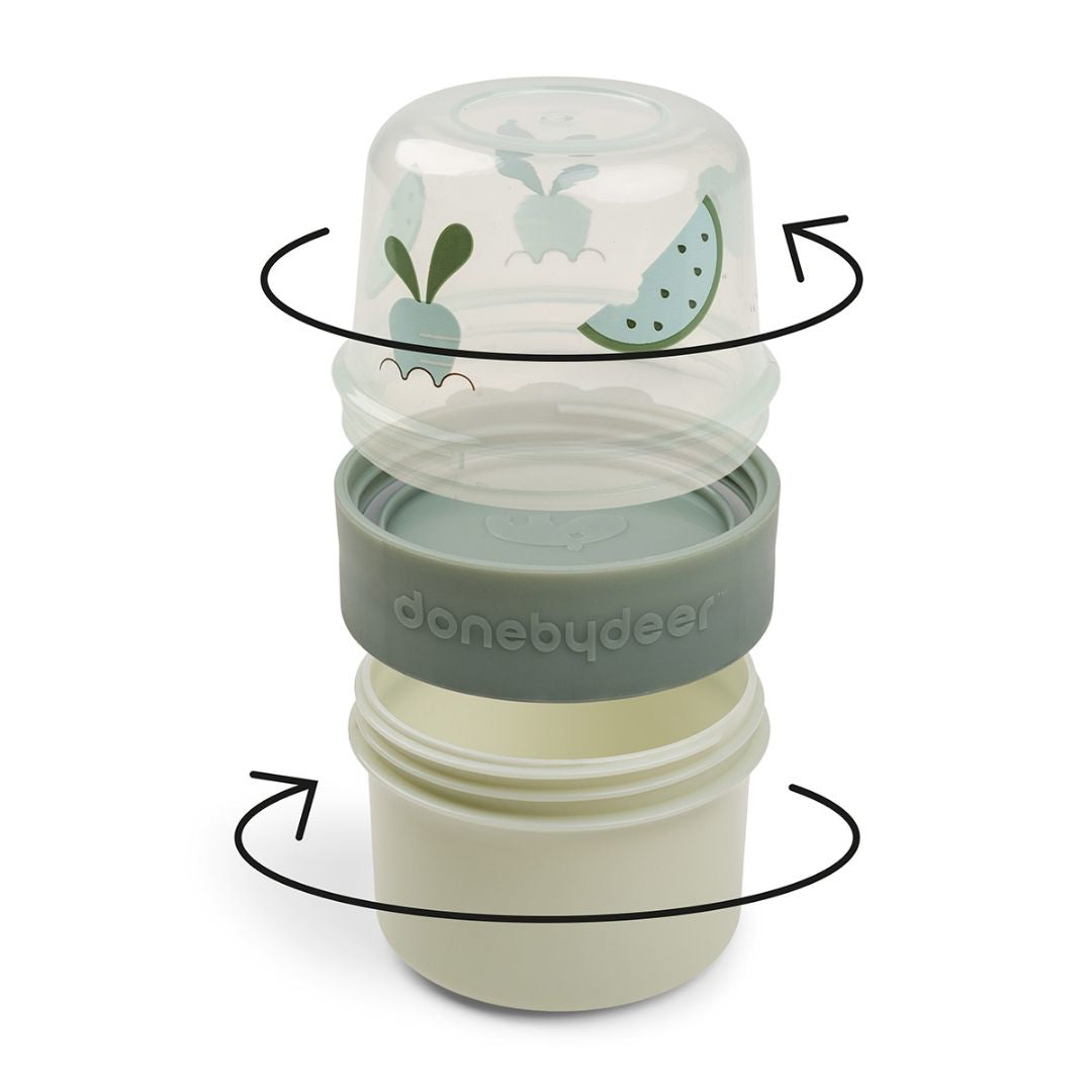 Done by Deer® To go posodica za prigrizke S Birdee Green Done by Deer
