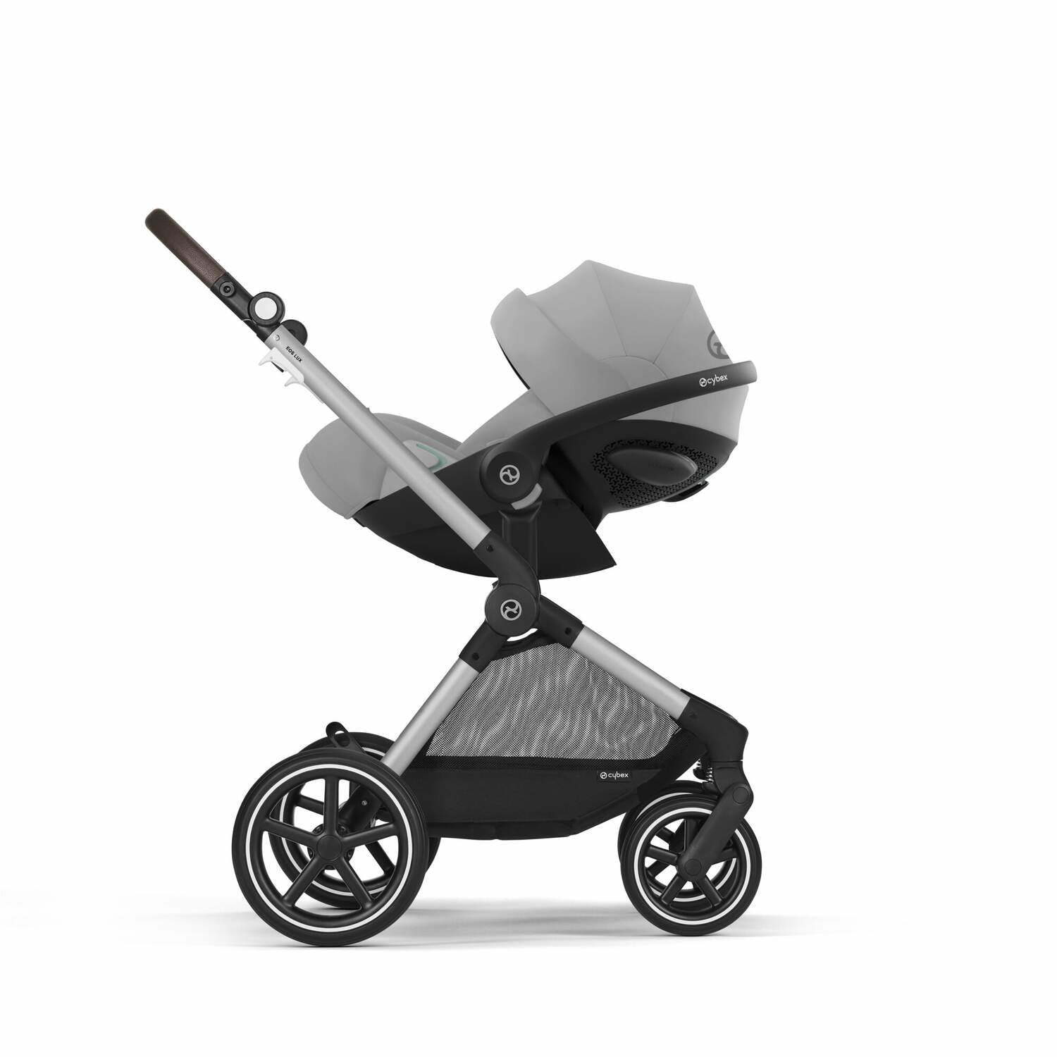 Cybex® Otroški voziček 2v1 Eos™ Lux Stone Grey (Silver Frame) Cybex
