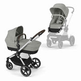 Cybex® Kinderwagen 2-in-1 Eos™ Lux Stone Grey (Silver Frame)