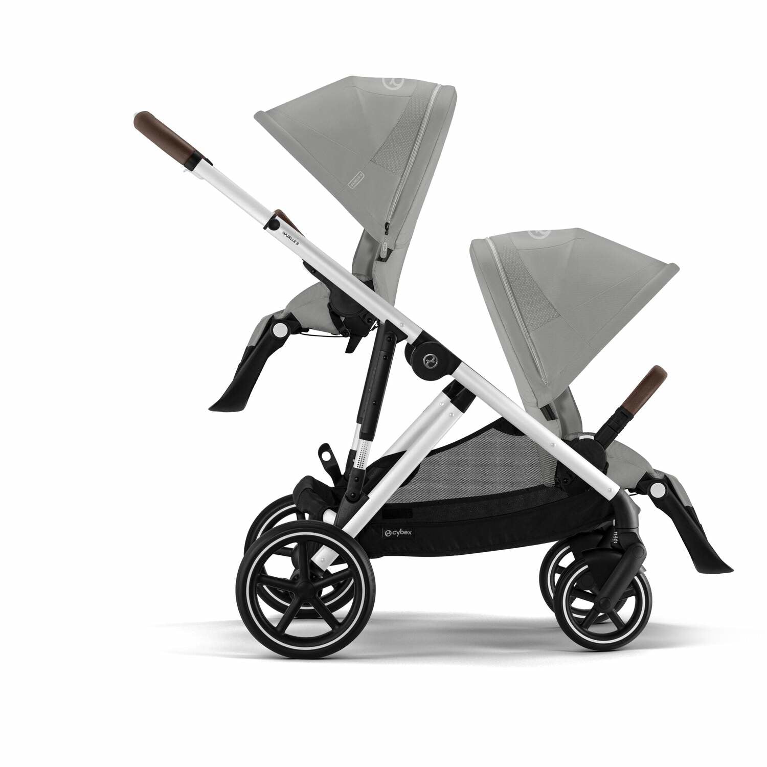Cybex® Otroški voziček Gazelle™ S Stone Grey (Silver Frame) Cybex