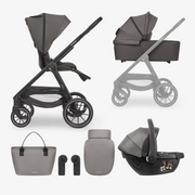 KikkaBoo® Otroški voziček s košaro 3v1 Modena Dark Grey KikkaBoo