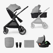 KikkaBoo® Otroški voziček s košaro 3v1 Ava Grey KikkaBoo