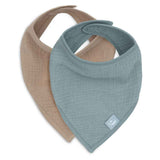 Jollein® Muslin Bandana Bib Sea Green/Biscuit 2 pcs.
