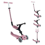 Globber® Faltbarer Kinderroller GO UP Active ECO mit leuchtenden Rädern Berry