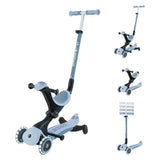 Globber® Faltbarer Kinderroller GO UP deluxe 360° mit leuchtenden Rädern Blueberry