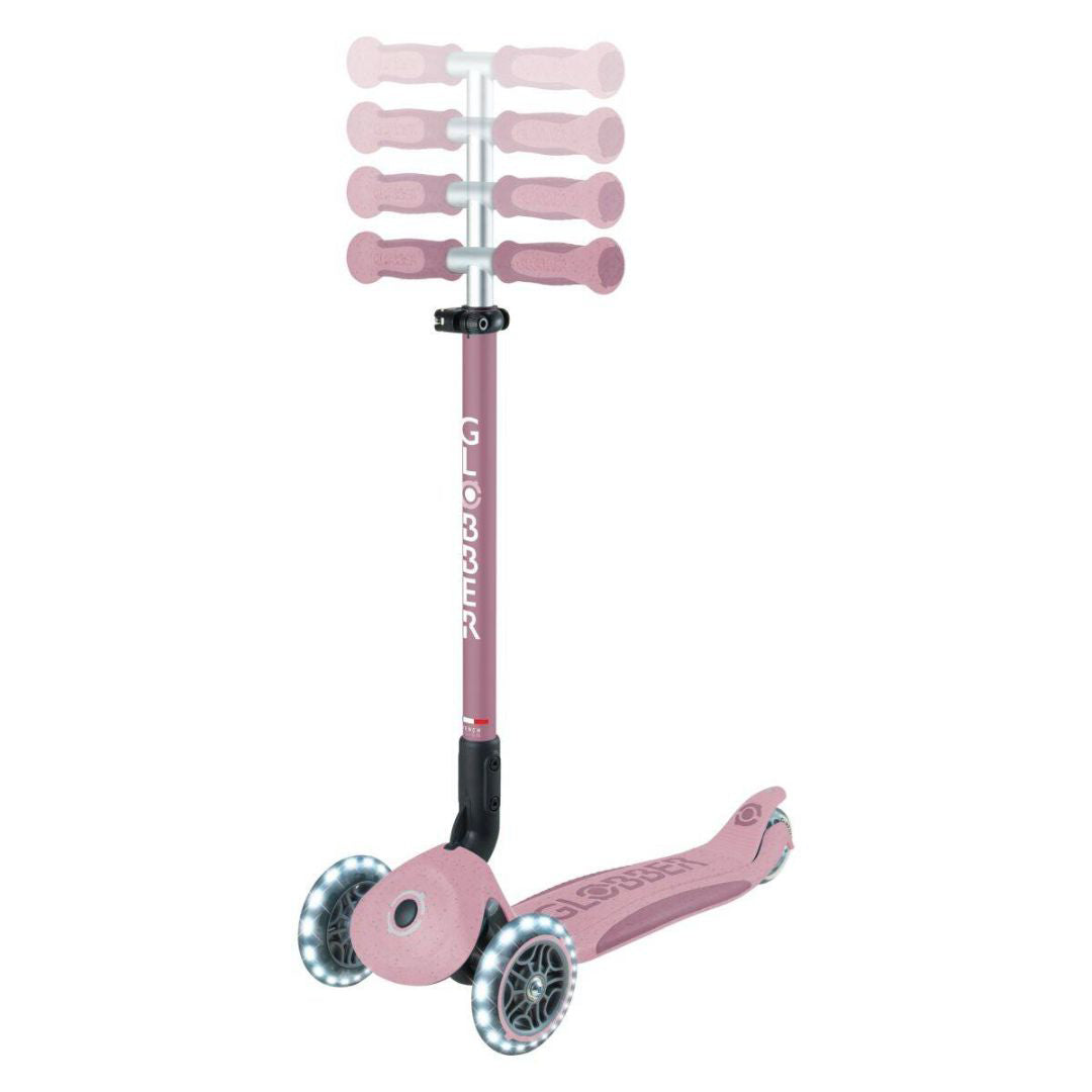 Globber® Zložljivi otroški skiro GO UP deluxe 360° s svetlečimi kolesi Berry Globber