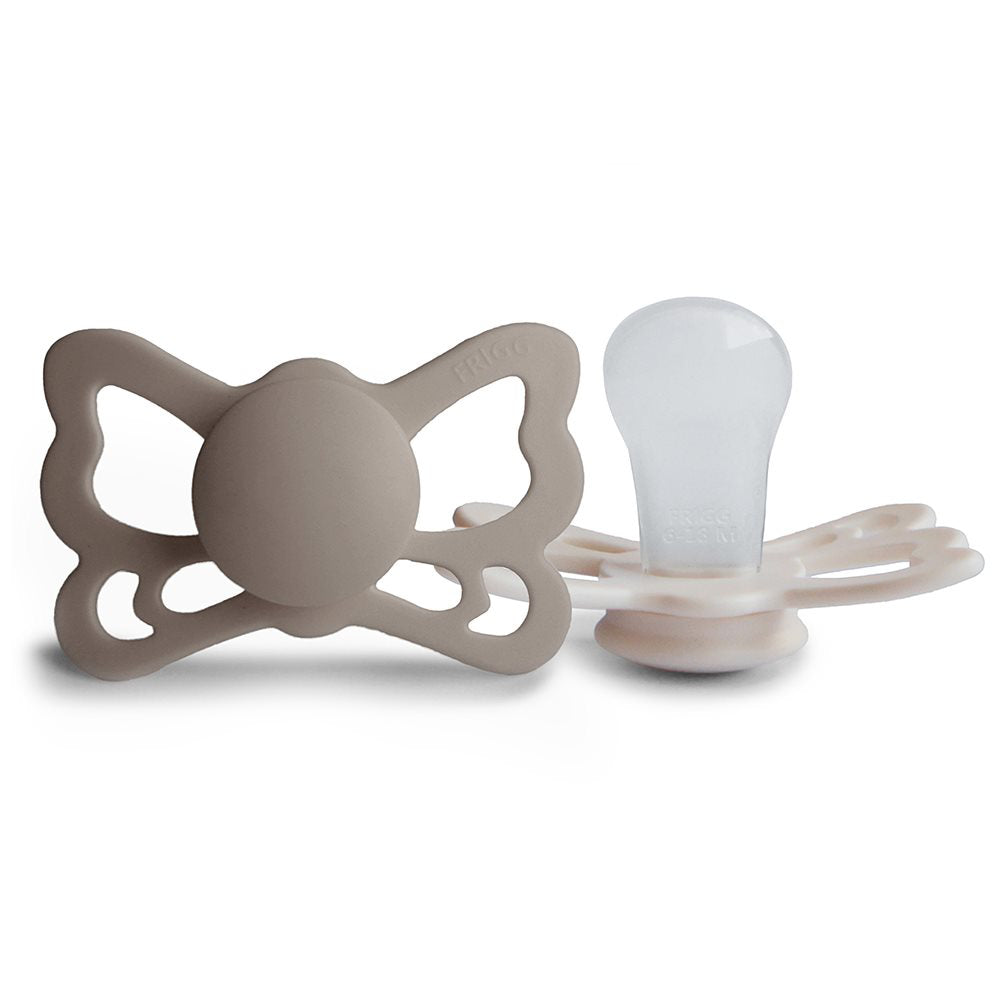 Frigg® Anatomska Duda iz silikona Butterfly Portobello/Cream 6-18 M FRIGG
