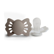 Frigg® Simetrična Duda iz silikona Lucky Portobello/Cream 0-6 M FRIGG
