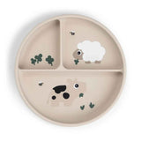 Done by Deer® Silikon-Trennteller Tiny Farm Sand