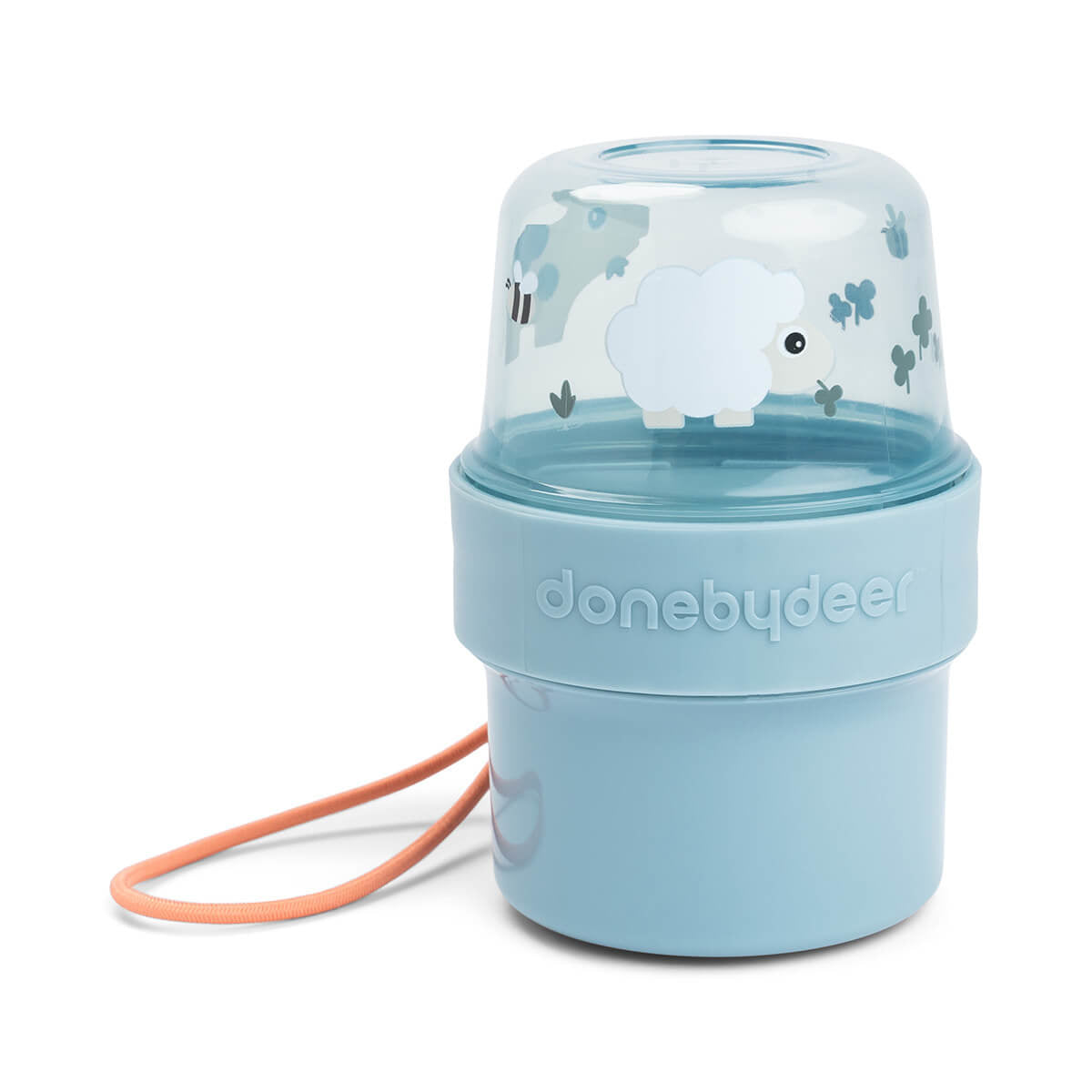 Done by Deer® To go posodica za prigrizke S Tiny Farm Blue Done by Deer