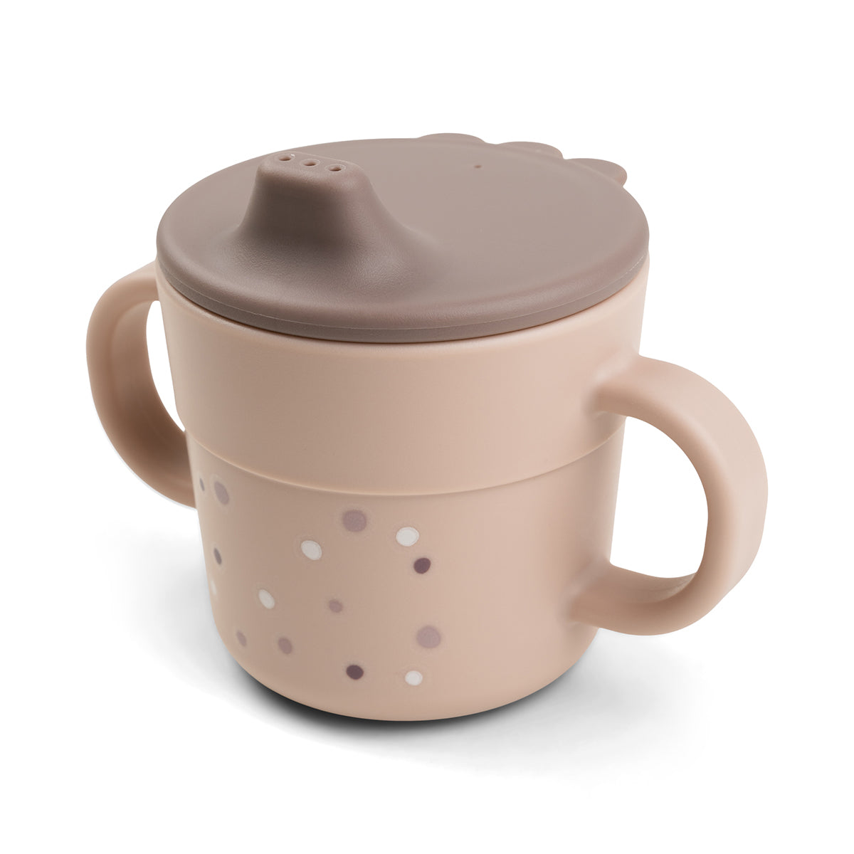 Done by Deer® Skodelica za učenje pitja Foodie Happy Dots Powder Done by Deer