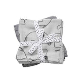 Done by Deer® Set of swaddle cloths Contour Grey 120x120