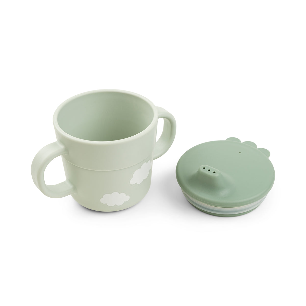 Done by Deer® Prvi jedilni set Foodie Happy Clouds Green Done by Deer