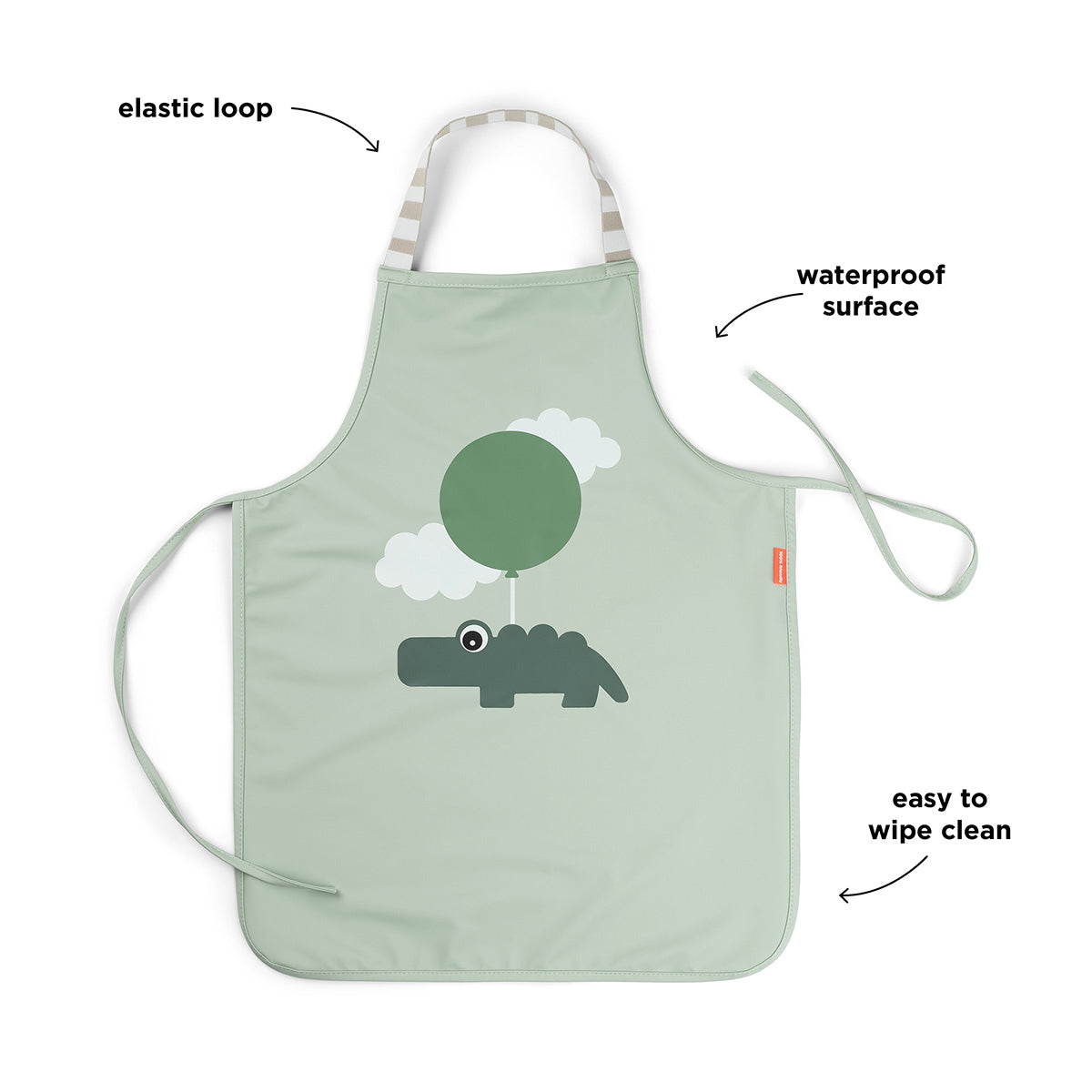 Done by Deer® Otroški predpasnik Happy Clouds Green Done by Deer