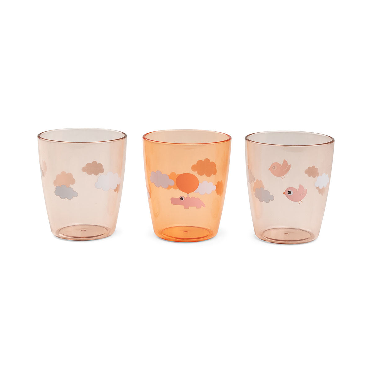 Done by Deer® Set 3 kozarčkov Yummy Happy Clouds Papaya Done by Deer