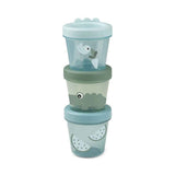 Done by Deer® Set aus 3 Aufbewahrungsdosen Croco Green