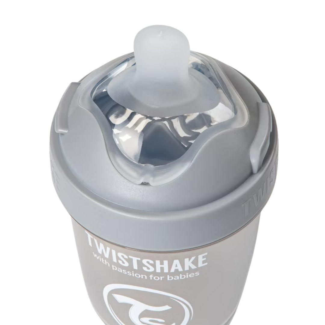 Twistshake® Steklenička PRO Double Anti-Colic 180ml Pastel Pastel Grey Twistshake